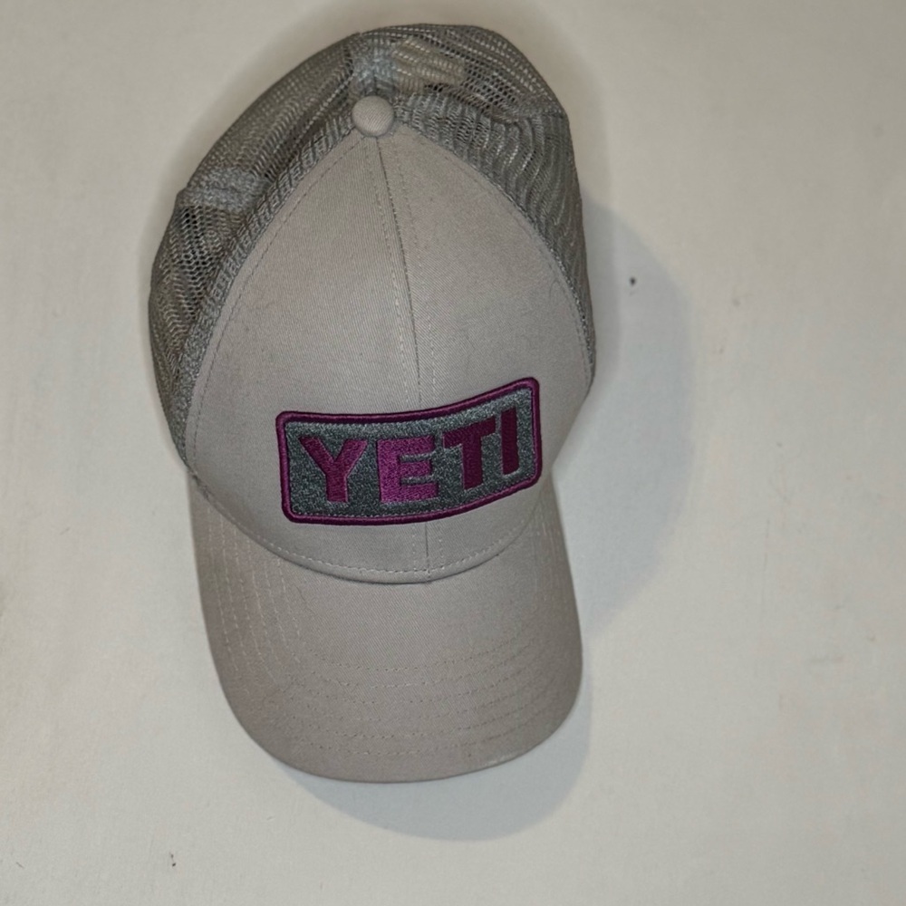 YETI Gray Cap with Purple Logo